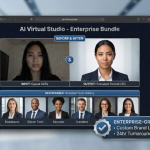 business studio photoshoot , Ai powered corporate headshot